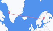 Lennot Aasiaatista, Grönlanti Kokkolaan, Suomi