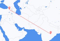 Flyreiser fra Raipur, India til Kars, Tyrkia