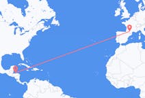 Flyrejser fra Coxen hul, Honduras til Toulouse, Frankrig