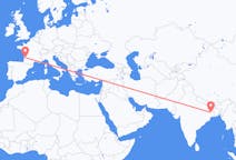 Voli da Durgapur, India a Bordeaux, Francia