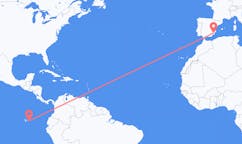厄瓜多尔出发地 聖克里斯托巴爾島飞往厄瓜多尔目的地 穆尔西亚的航班