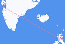 Flyreiser fra Aasiaat, Grønland til Edinburgh, Skottland