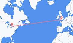 Flyg från Waterloo, Ontario, Kanada till Bournemouth, England