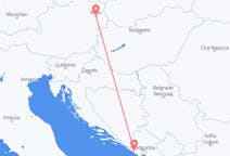 Vluchten van Tivat, Montenegro naar Wenen, Oostenrijk