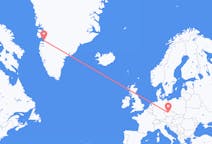 Flyreiser fra Qasigiannguit, Grønland til Praha, Tsjekkia