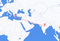 Vluchten van Nagpur, India naar Chania, Griekenland