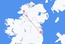 Flights from the city of Dublin to the city of Donegal
