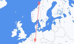 Flights from Namsos, Norway to Karlsruhe, Germany