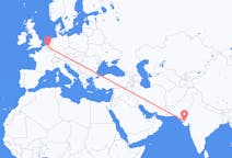 Flyreiser fra Kandla, India, til Brussel, India