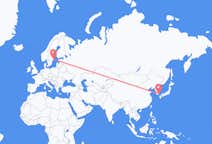 Loty z Busan, Korea Południowa do Sztokholmu, Szwecja
