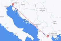 Vols depuis la ville de Kozani vers la ville de Trieste