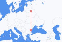 Flyreiser fra Burgas, Bulgaria til Minsk, Hviterussland