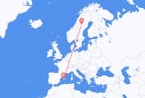 Flyreiser fra Vilhelmina, Sverige til Palma de Mallorca, Spania