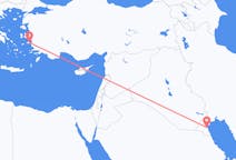 科威特出发地 科威特城飞往科威特目的地 萨摩斯的航班
