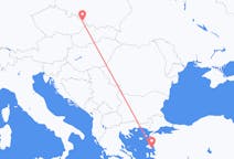 Vluchten van Ostrava, Tsjechië naar Mytilini, Griekenland