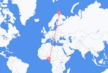 Flyreiser fra São Tomé, São Tomé og Príncipe til Ivalo, Finland