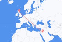 Flyreiser fra Al Jawf-regionen, Saudi-Arabia til Edinburgh, Skottland