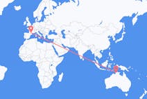 Flyrejser fra Darwin, Australien til Toulouse, Australien