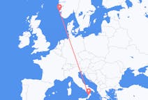 Flyreiser fra Haugesund, Norge til Lamezia Terme, Italia