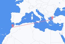 出发地 摩洛哥出发地 卡薩布蘭卡目的地 希腊米蒂利尼的航班