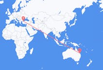Flyreiser fra Gladstone, Australia til Istanbul, Tyrkia