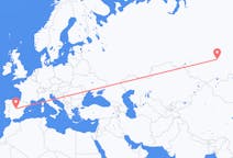 Fly fra Krasnojarsk til Madrid