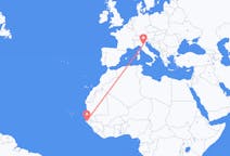 Flyreiser fra Ziguinchor, Senegal til Bologna, Italia
