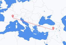 Flyg från Chambery, Frankrike till Diyarbakir, Frankrike