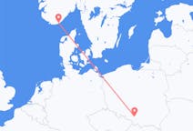 Flyrejser fra Kristiansand, Norge til Katowice, Polen