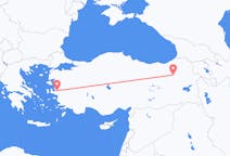 Vluchten van Izmir, Turkije naar Erzurum, Turkije