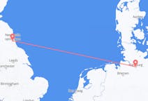 Flyreiser fra Newcastle upon Tyne, England til Hamburg, Tyskland