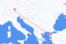 Vluchten van Innsbruck, Oostenrijk naar Edremit, Turkije