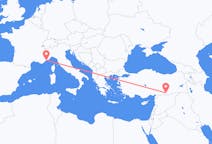 Flyg från Nice, Frankrike till Sanliurfa, Turkiet