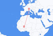 Flights from Ouagadougou to Genoa