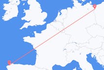 Flyg från A Coruña till Szczecin