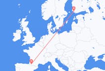 Flyreiser fra Pau, Pyrénées-Atlantiques, Frankrike til Åbo, Finland