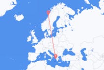 Flyreiser fra Sandnessjøen, Norge til Kefallinia, Hellas