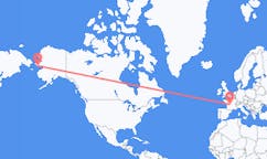 Flyg från Nome, USA till Limoges, Frankrike