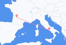 Flyg från Neapel, Italien till Bergerac, Frankrike
