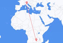 Flyreiser fra Lusaka, Zambia til Bologna, Italia