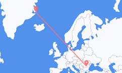 出发地 格陵兰出发地 斯科斯比鬆目的地 罗马尼亚布加勒斯特的航班