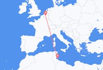 Loty z Dżerba, Tunezja do Bruksela, Belgia