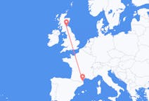 Flyg från Edinburgh, Skottland till Perpignan, Frankrike