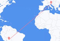 Flyg från Trinidad, Bolivia till Trieste, Bolivia