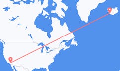 航班从美国圣贝纳迪诺市到雷克雅维克市，冰岛塞尔