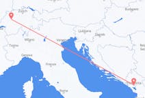 Vluchten van Podgorica, Montenegro naar Bern, Zwitserland