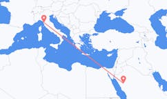 Fly fra Al-`Ula til Pisa