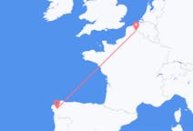 Flyreiser fra Santiago de Compostela, Spania til Lille, Frankrike