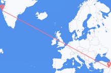 出发地 土耳其馬爾丁目的地 格陵兰西西缪特的航班