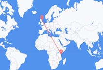 Flyrejser fra Ukunda, Kenya til Aberdeen, Skotland